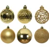 Kerstballen-Bellatio Decorations Kerstballen - 37x - kunststof - goud - 6cm