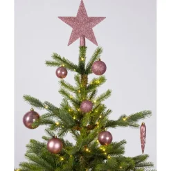 Kerstdecoratie-Bellatio Decorations Kerstballen - 33x st - oudroze - met piek