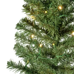 Kerstbomen-Bellatio Decorations Kunst kerstboom - H75 cm - met verlichting