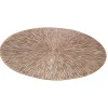 Placemats-Merkloos Bellatio design Placemats - 4 stuks - rond - bronskleurig - 38 cm