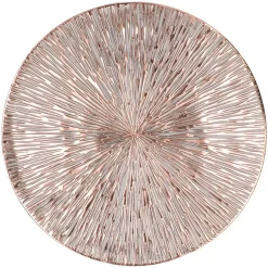 Placemats-Merkloos Bellatio design Placemats - 4 stuks - rond - bronskleurig - 38 cm