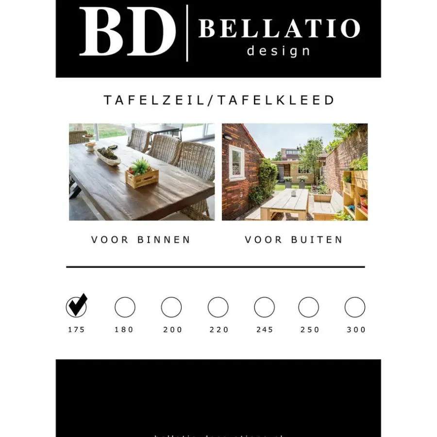 Tafelzeilen-Bellatio Design Tafelzeil - wit - 140 x 175 cm