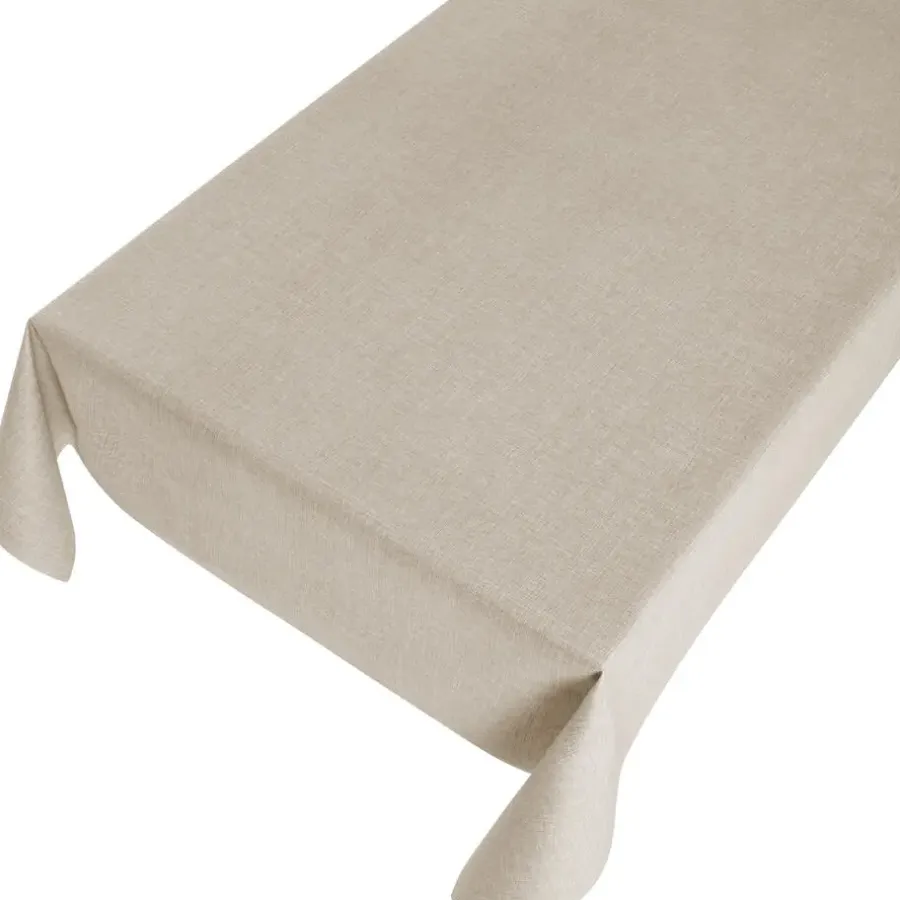 Tafelzeilen-Bellatio Design Tafelzeil - taupe - linnen look - 140 x 245 cm