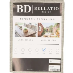 Tafelzeilen-Bellatio Design Tafelzeil - taupe - linnen look - 140 x 245 cm
