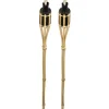 Tuindecoratie-Bellatio Design Tuinfakkels - 2x - bamboe - 60 cm - navulbaar