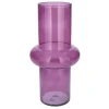 Vazen-Bellatio Design Vaas - paars transparant glas - D15 x H31 cm