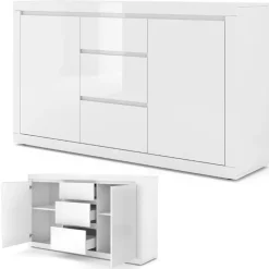 Dressoirs-Homlando BELLO BIANCO III dressoir 150 cm wit mat / glanzend