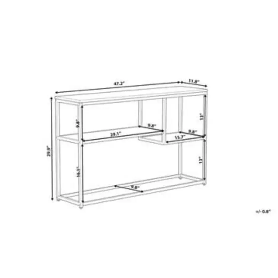 Beliani BELMONT - Consoletafel - Donkere houtkleur - MDF
