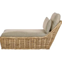Beliani BELSITO - Ligstoel - Taupe - Rotan