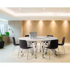 Leen Bakker BENDI - Bureau inklapbaar - Wit - 90 x 64 cm - Metaal