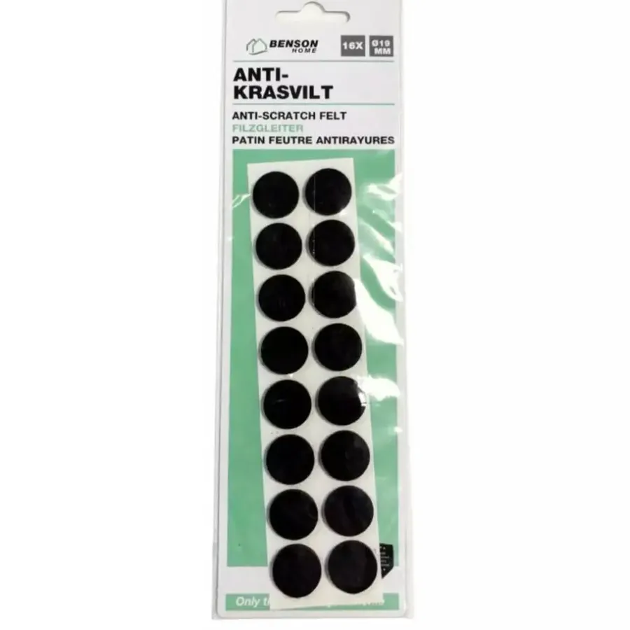 Vloerbescherming-Benson Antikrasvilt - zelfklevend - 16x - 1.9 cm - bruin