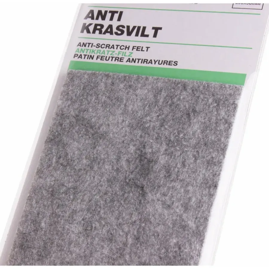 Vloerbescherming-Benson Zelfklevend antikrasvilt - knipbaar - 20 x 9 cm - grijs