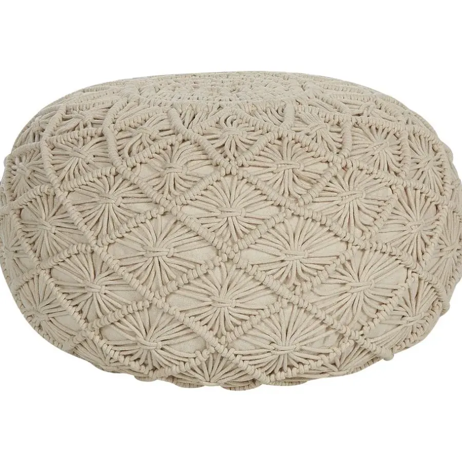 Poefen-Beliani BERKANE - Poef - Beige - Katoen