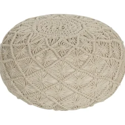 Poefen-Beliani BERKANE - Poef - Beige - Katoen