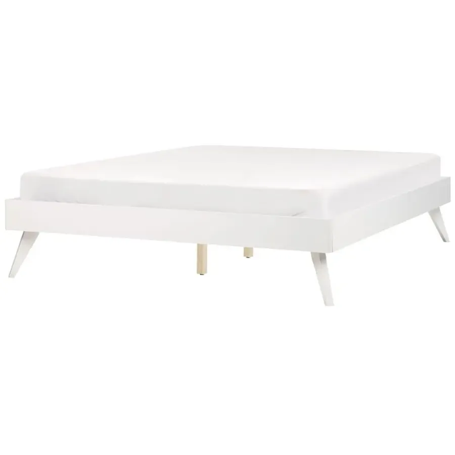 Twijfelaars-Beliani BERRIC - Tweepersoonsbed - Wit - 140 x 200 cm - MDF