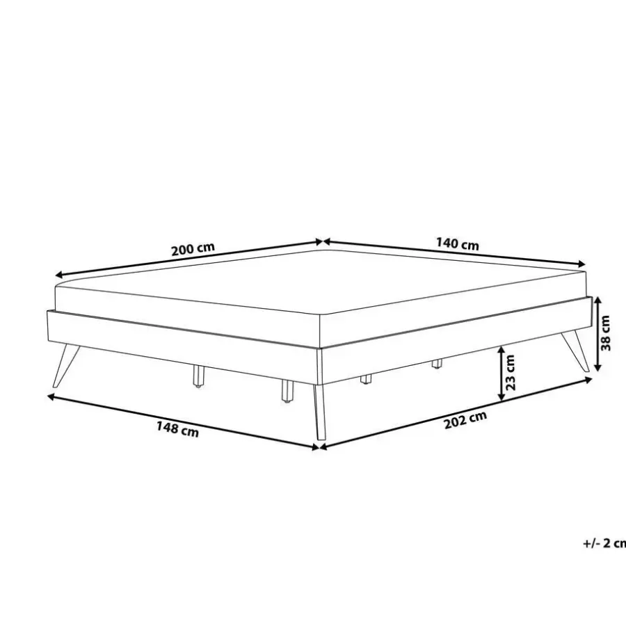 Twijfelaars-Beliani BERRIC - Tweepersoonsbed - Wit - 140 x 200 cm - MDF