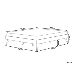 Twijfelaars-Beliani BERRIC - Tweepersoonsbed - Wit - 140 x 200 cm - MDF