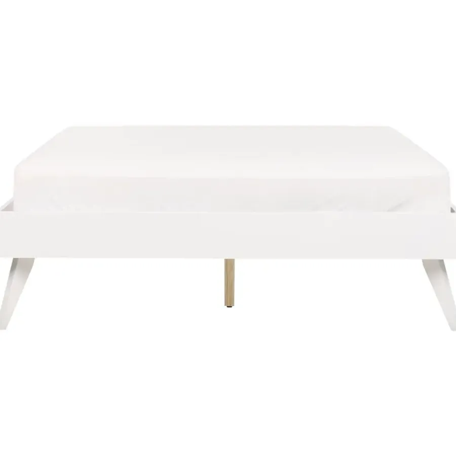 Twijfelaars-Beliani BERRIC - Tweepersoonsbed - Wit - 140 x 200 cm - MDF