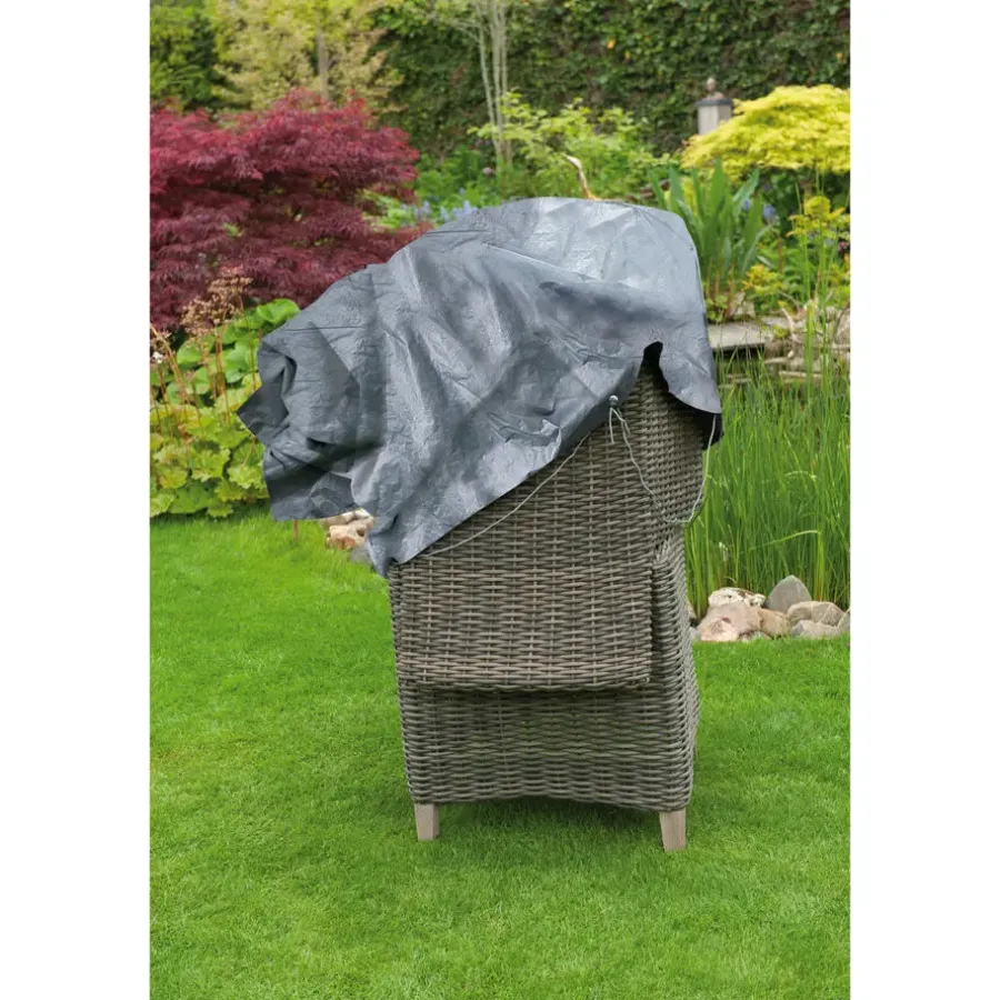 Merkloos Beschermhoes voor stapelstoelen - grijs - 140 x 70 cm