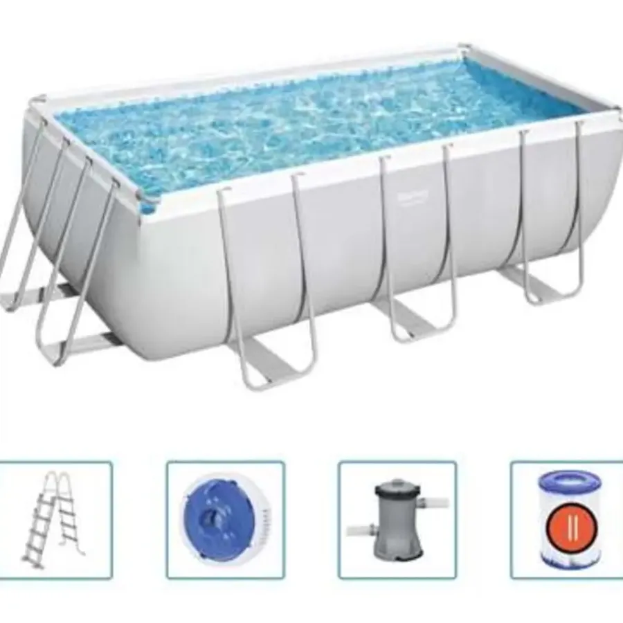 Zwembaden En Accessoires-Bestway - Zwembad - Staal - 412 x 201 x 122 cm