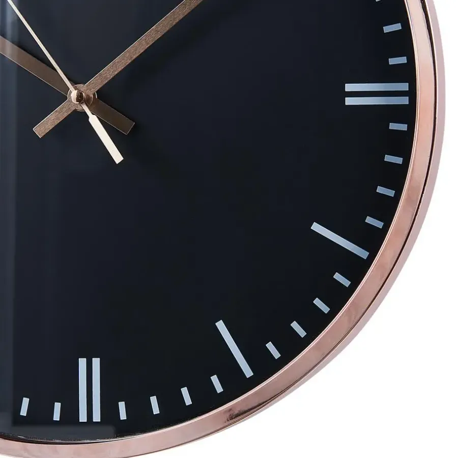 Beliani BEZAS - Wandklok - Zwart - Synthetisch materiaal