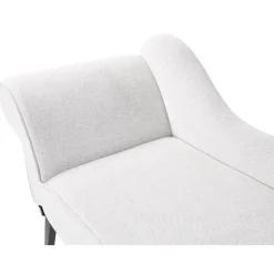 Beliani BIARRITZ - Chaise longue - Wit - Linkerzijde - Polyester