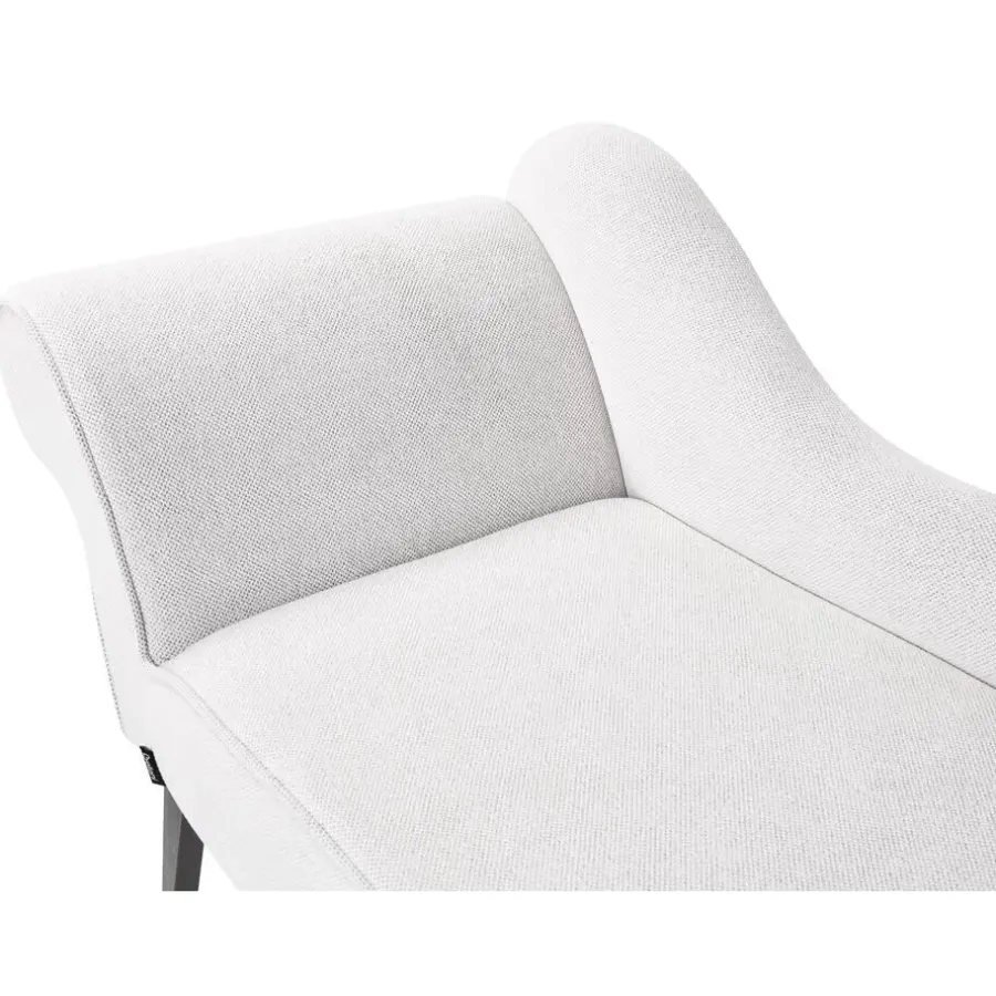 Beliani BIARRITZ - Chaise longue - Wit - Linkerzijde - Polyester