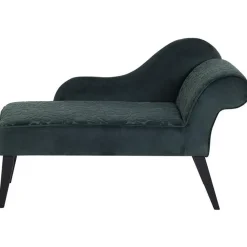 Beliani BIARRITZ - Chaise longue - Groen - Rechterzijde - Fluweel