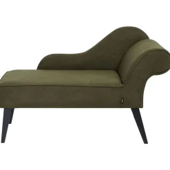 Beliani BIARRITZ - Chaise longue - Olijfgroen - Rechtszijdig - Polyester