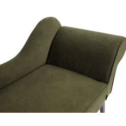 Beliani BIARRITZ - Chaise longue - Olijfgroen - Rechtszijdig - Polyester