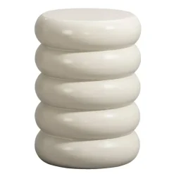 Leen Bakker Bijzettafel Barbella - beige - 45xØ33 cm