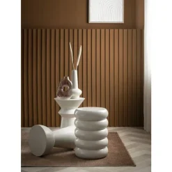 Leen Bakker Bijzettafel Barbella - beige - 45xØ33 cm