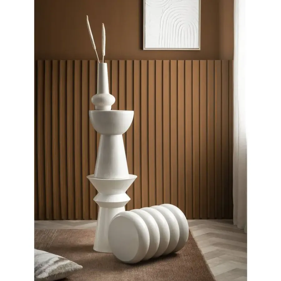 Leen Bakker Bijzettafel Barbella - beige - 45xØ33 cm