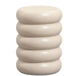 Leen Bakker Bijzettafel Barbella - beige - 45xØ33 cm