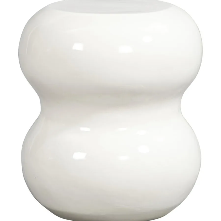 Bijzettafels-Leen Bakker Bijzettafel Carballo - wit - 44xØ38 cm