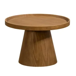Bijzettafels-Leen Bakker Bijzettafel Donna - naturel - Ø50x33 cm
