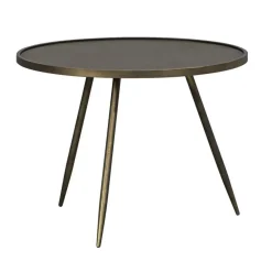 Bijzettafels-Leen Bakker Bijzettafel Gianni - goudkleurig - 45xØ60 cm