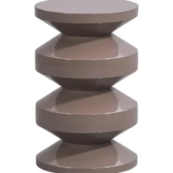 Leen Bakker Bijzettafel Madrid - taupe - 49xØ31 cm
