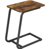 Bijzettafels-Merkloos Bijzettafel met Vintage Look - 50x62x35 cm - Zwart en Bruin