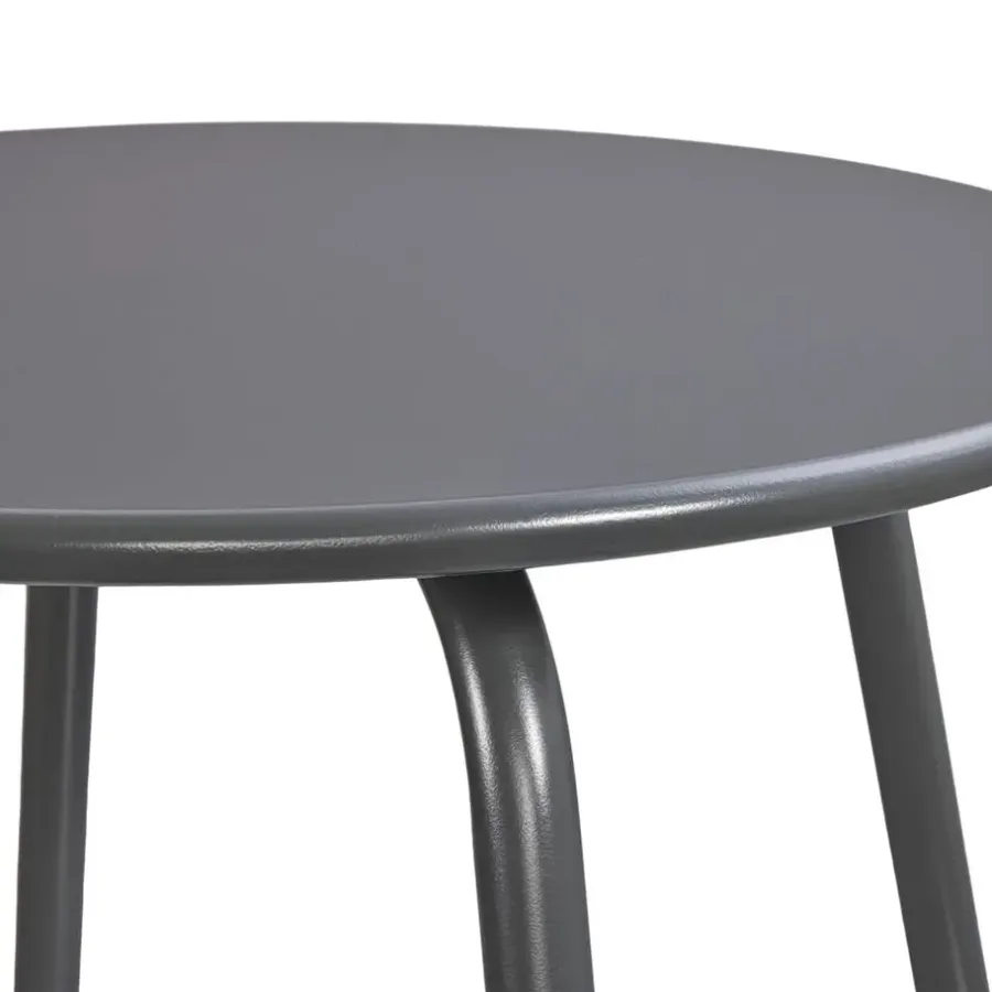 Tuintafels-Leen Bakker Bijzettafel Montreal - antraciet/metaal - 45xØ45 cm