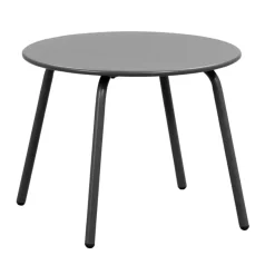Tuintafels-Leen Bakker Bijzettafel Montreal - antraciet/metaal - Ø50 cm