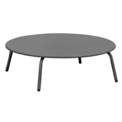Tuintafels-Leen Bakker Bijzettafel Montreal - antraciet/metaal - Ø80 cm