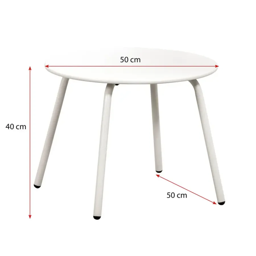 Leen Bakker Bijzettafel Montreal - zand/metaal - Ø50 cm