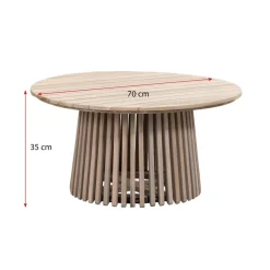 Leen Bakker Bijzettafel Saône - acacia - 35xØ70 cm