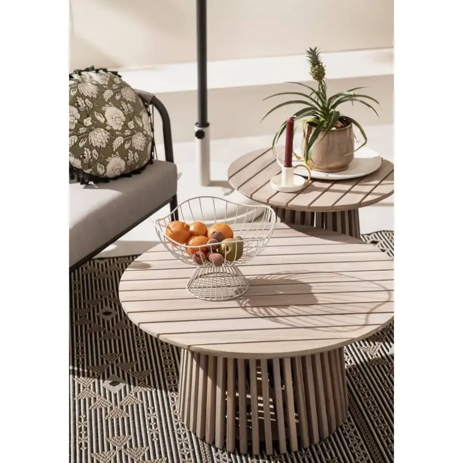 Leen Bakker Bijzettafel Saône - acacia - 45xØ50 cm