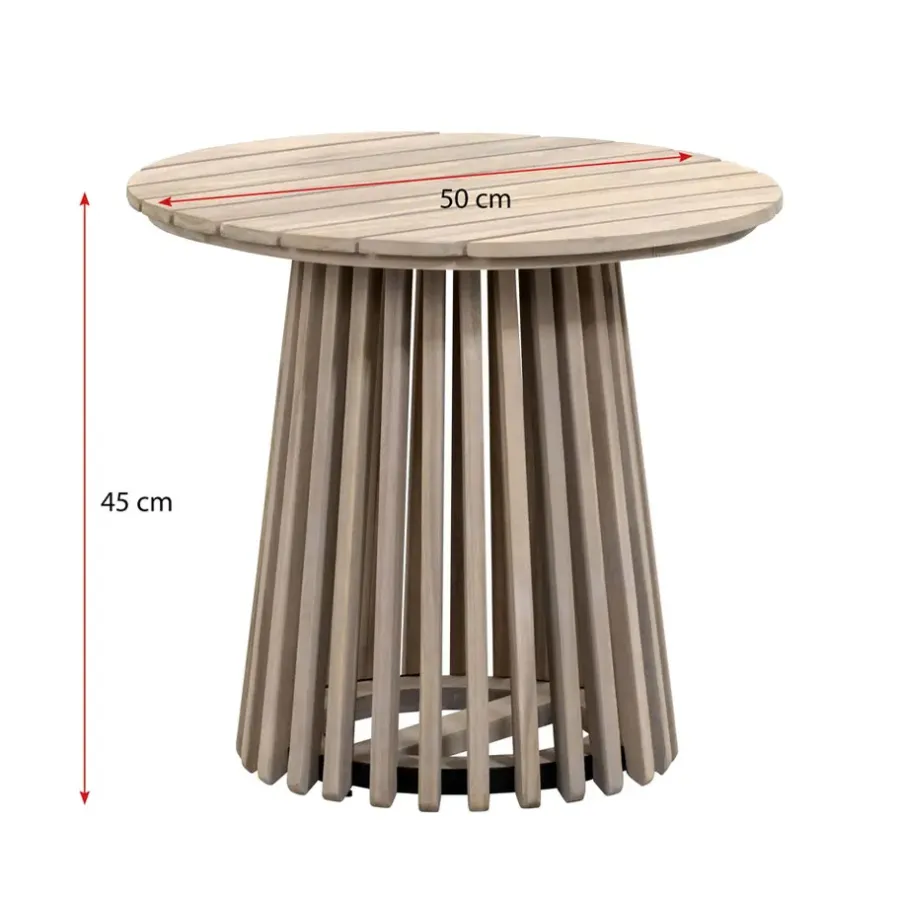Leen Bakker Bijzettafel Saône - acacia - 45xØ50 cm