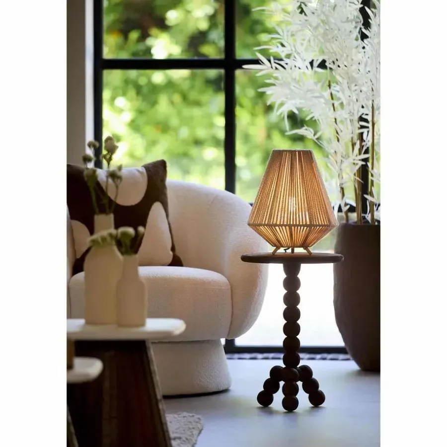 Light & Living Bijzettafel Veglio - Donkerbruin - Ø35cm