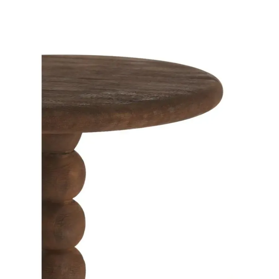 Light & Living Bijzettafel Veglio - Donkerbruin - Ø35cm