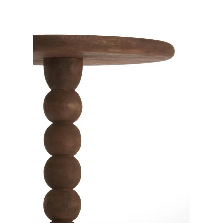 Light & Living Bijzettafel Veglio - Donkerbruin - Ø35cm