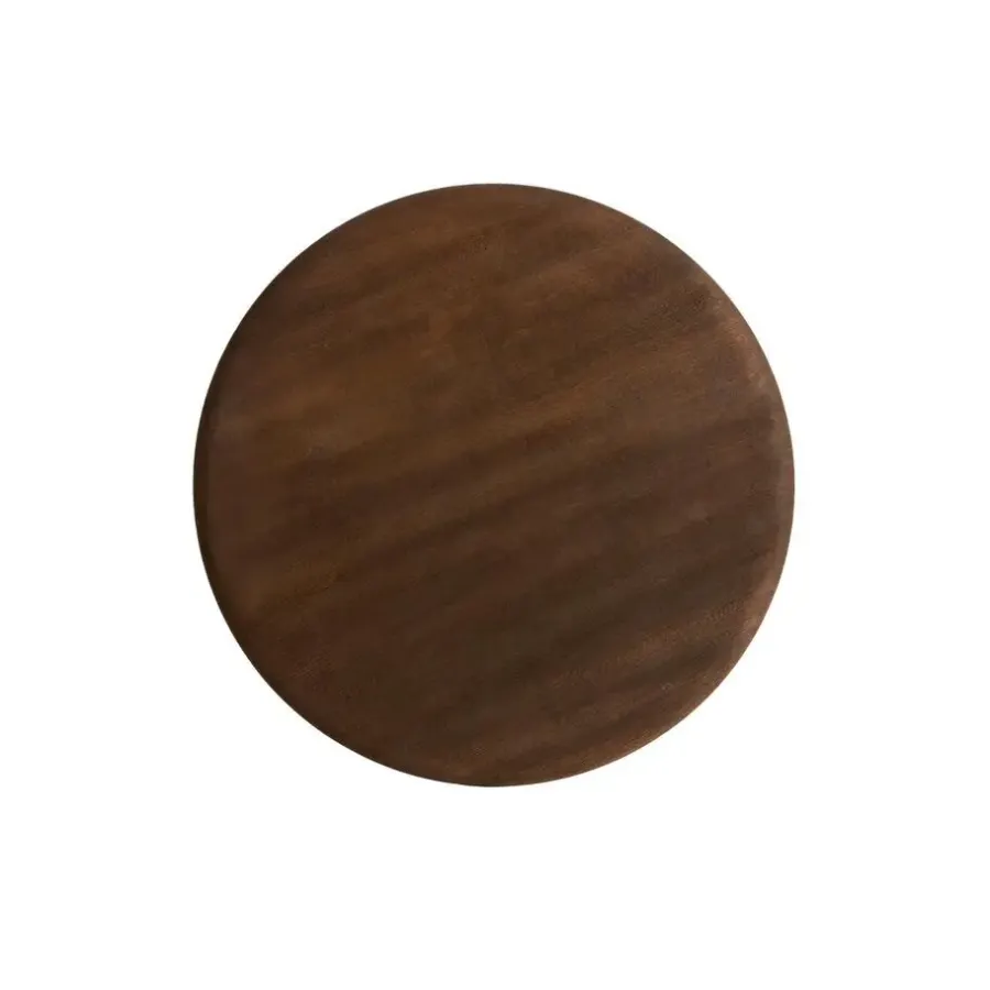 Light & Living Bijzettafel Veglio - Donkerbruin - Ø35cm